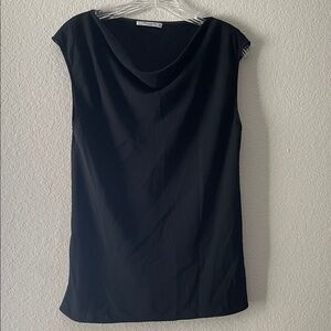 MM Lafleur Classic Black Blouse Womens Size M Sleeveless
